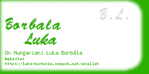 borbala luka business card