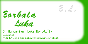 borbala luka business card